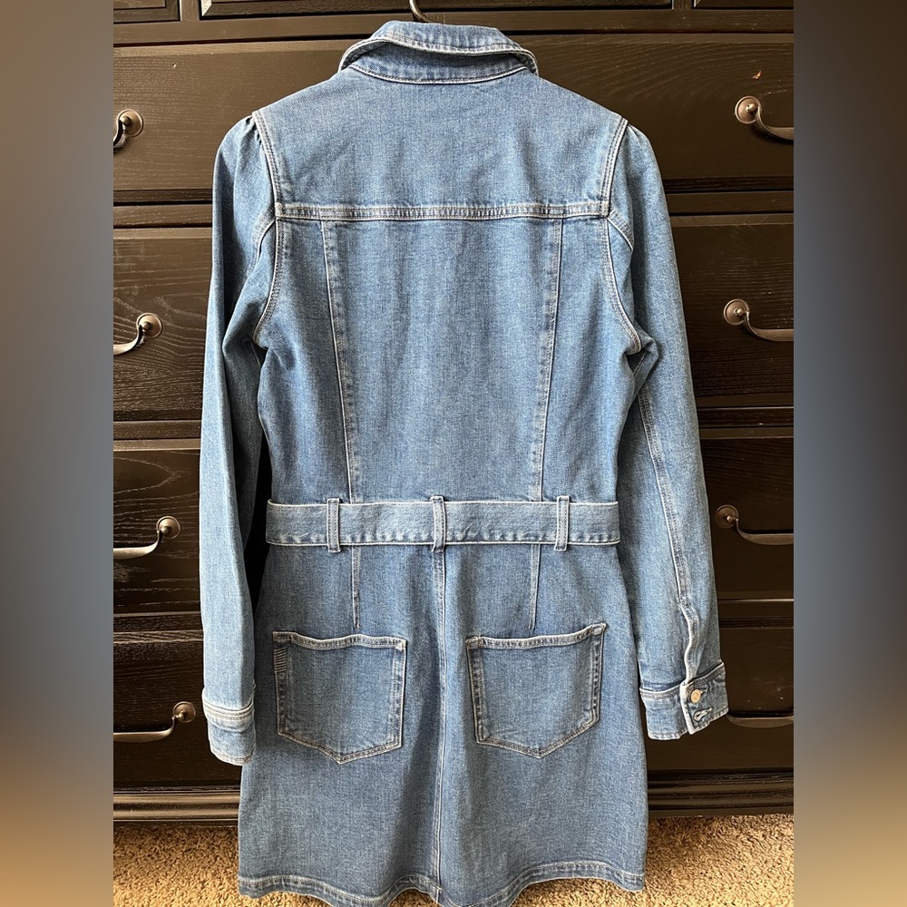 ~PAIGE, size 6, Mayslie denim long sleeve mini dress!